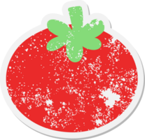 perfectly ripe tomato grunge sticker png