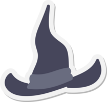 autocollant de chapeau de sorcière effrayant png