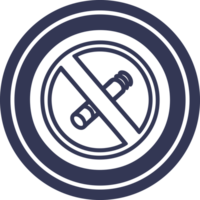 Nej rökning cirkulär ikon symbol png