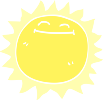 cartoon doodle shining sun png