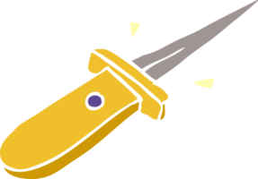 cartoon doodle flick knife snapping open png