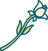 iconic tattoo style image of a lily png