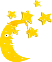 desenho animado da lua sonolenta png