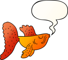 cartoon chinese fighting fish with speech bubble in smooth gradient style png