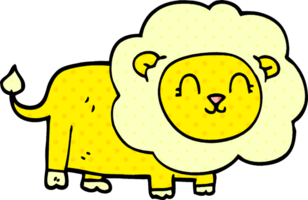 cartoon doodle happy lion png