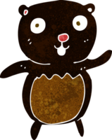 filhote de urso preto dos desenhos animados png