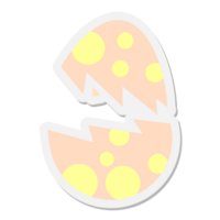 pegatina de huevo de pascua agrietado png