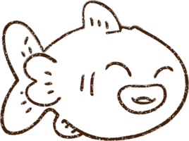 Goldfisch Kohlezeichnung png