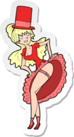 sticker of a cartoon dancer woman png