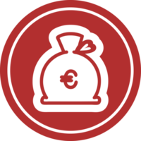 dinero saco circular icono símbolo png