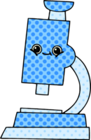 comic book style cartoon of a microscope png