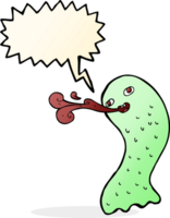 lustiger Cartoon-Geist mit Sprechblase png