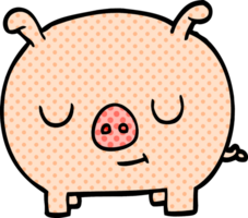 cartoon doodle happy pig png