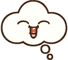 Thought Cloud Chalk Drawing png