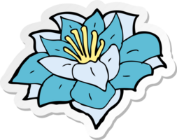 adesivo de uma flor de desenho animado png