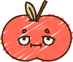 dessin à la craie pomme png