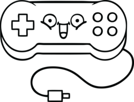line drawing cartoon of a game controller png