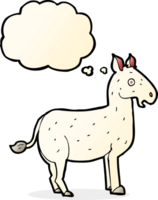 cartoon mule with thought bubble png