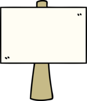caricatura de un poste indicador en blanco png