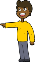 cartoon man pointing and laughing png