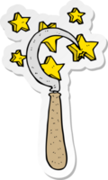 sticker of a cartoon magic sickle png