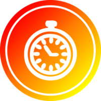 stop watch circular icon with warm gradient finish png