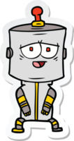 sticker van een tekenfilmrobot png