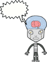 cartoonw weird robot with speech bubble png
