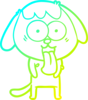 verkoudheid helling lijn tekening van een schattig tekenfilm hond png