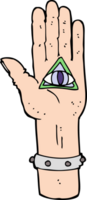 gruseliges handsymbol der karikatur png