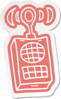 cartoon sticker of a walkie talkie png