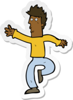 sticker van een cartoon dringende man png