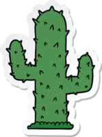 adesivo di un cactus cartone animato png