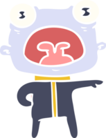 flat color style cartoon weird alien communicating png