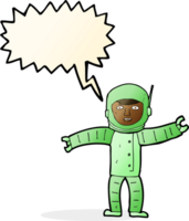 cartoon space man with speech bubble png