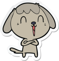 sticker van een schattige tekenfilmhond png