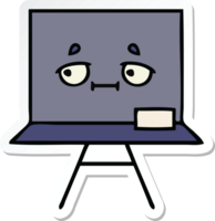 sticker of a cute cartoon chalkboard png