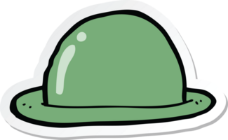 sticker of a cartoon bowler hat png