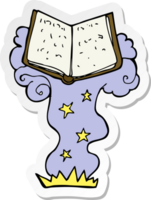 sticker of a cartoon magic spell book png