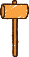 Holzhammer Kreidezeichnung png