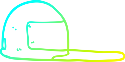 cold gradient line drawing of a cartoon baseball cap png