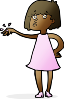 cartoon woman showing off engagement ring png