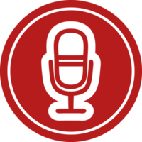 microphone recording circular icon symbol png