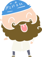 hombre con barba sacando la lengua png