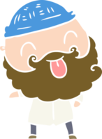 homme avec barbe qui tire la langue png