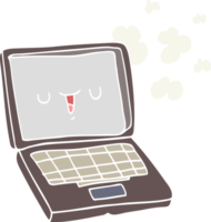 Cartoon-Computer im flachen Farbstil png