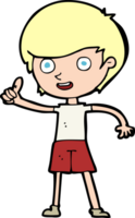 cartoon boy giving thumbs up symbol png