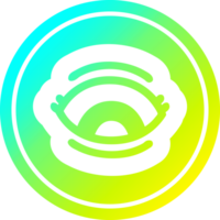 encarando olho circular ícone com legal gradiente terminar png