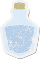 autocollant grunge de bouteille de potion de dessin animé png