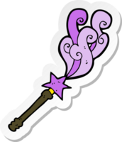 sticker of a cartoon magic wand casting spell png